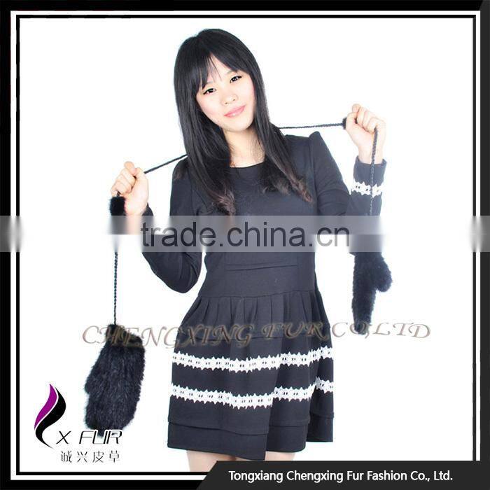 CX-A-35E Fashion Women Winter Lovely Dress Girl Gloves Knitted Mink Fur Glove