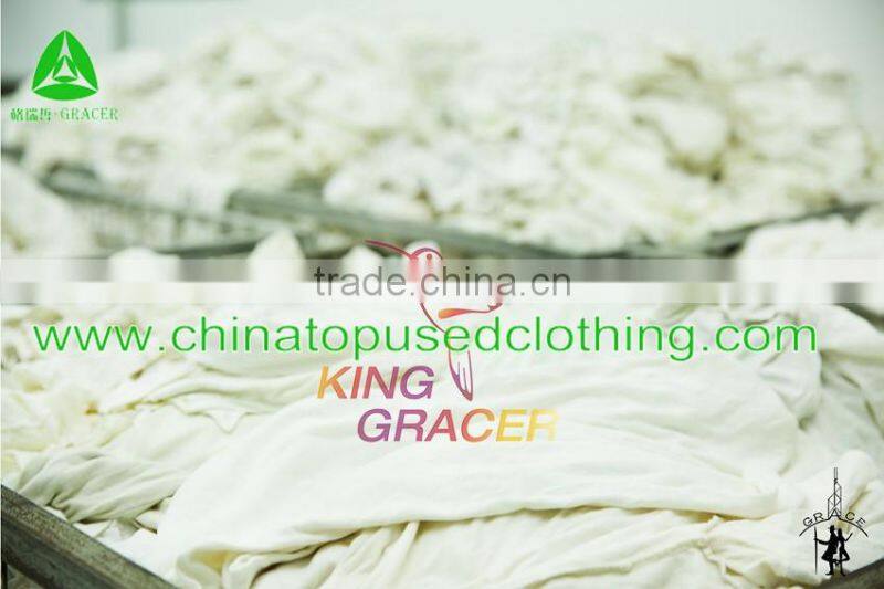 Factory price second hand 100 cotton grey fabric,wholesale used plain white cotton fabric