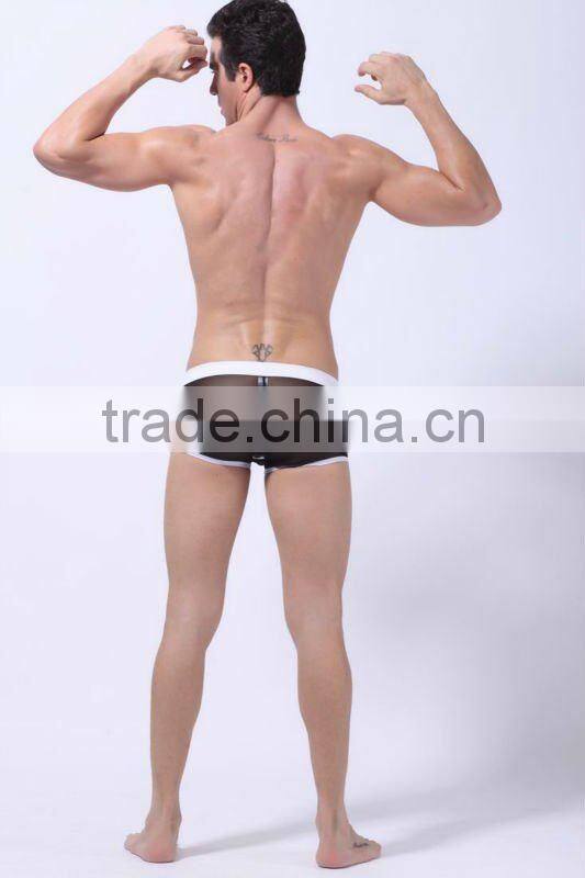 2012sexy color matching boxer shorts for men ,high quality and transparent boxer shorts