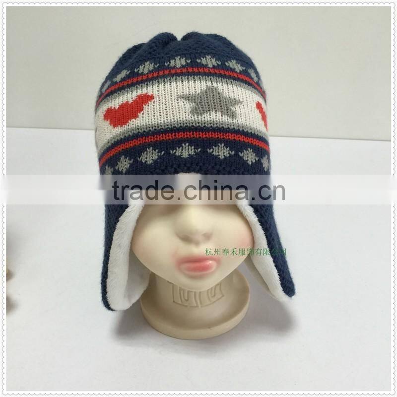 100%cotton or acrylic lovely & fashioncute knitted kids hats