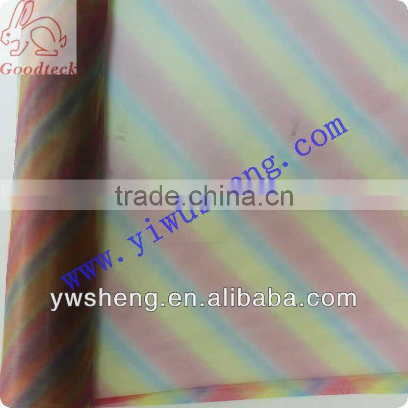 Wholesale soft pink floral embroidered tulle fabric with flower