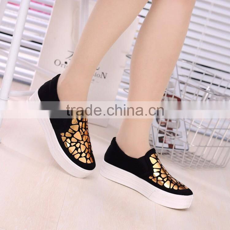 China shoe factory low price canvas shoe women trainers 2017