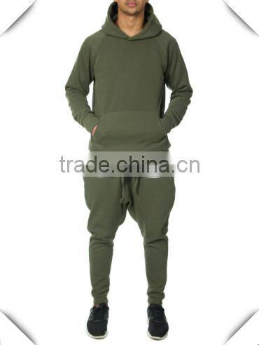 wholesale supreme high quality tapperd fit fashion fleece cropped jogger and elongated pullover hoodie with your own design