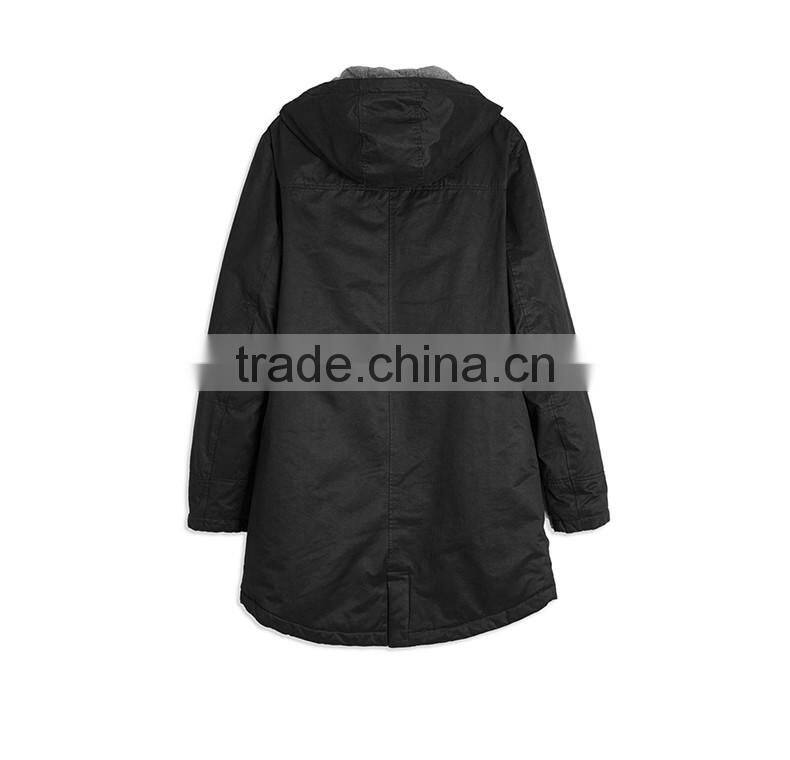 Latest Design OEM Black Casual Winter Padding Jacket For Men With Hood
