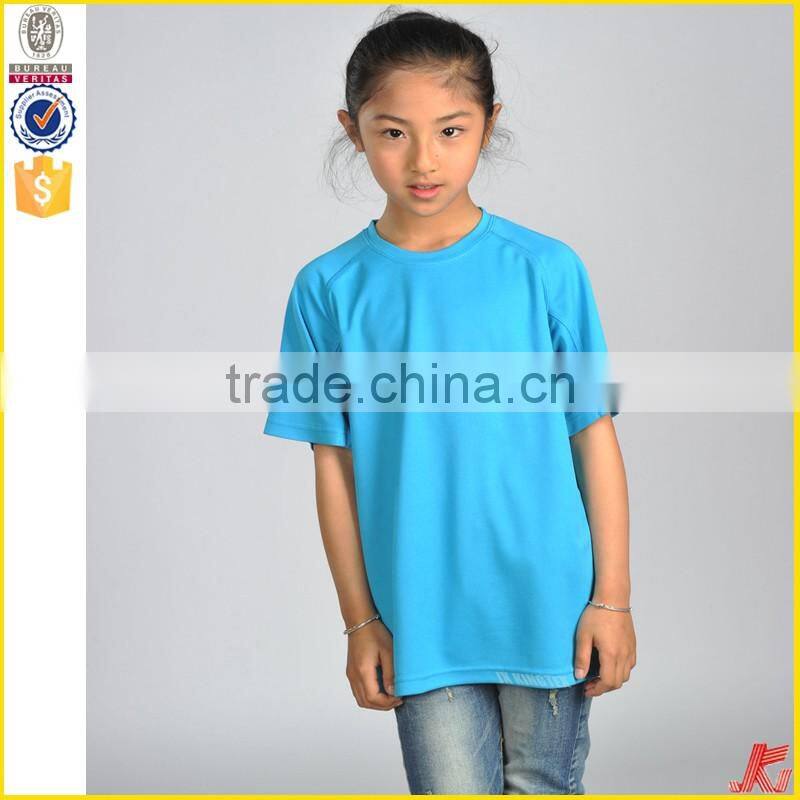 plain dyed hot sale simple girls 100% polyester t-shirt
