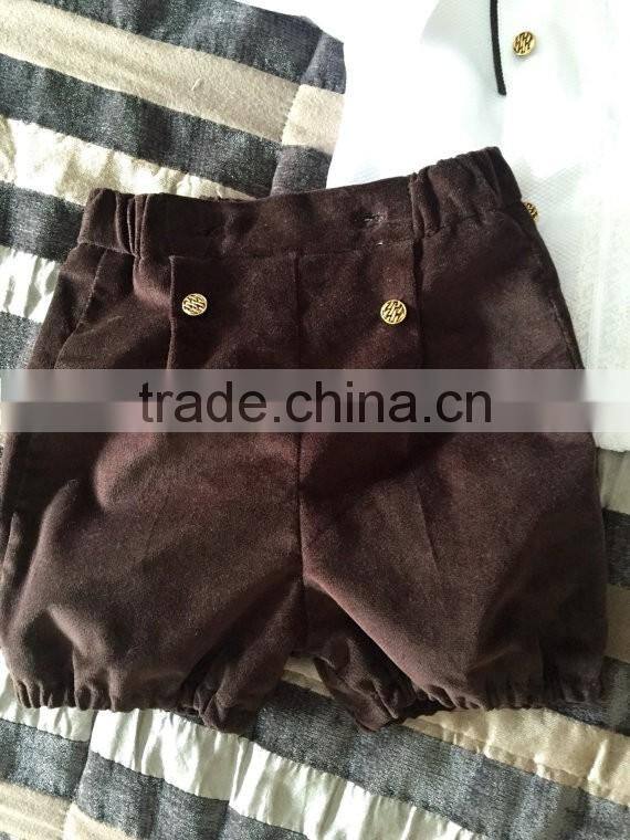 Baby Boys Posh Clothing Children White Chevron Shirts And Pants Outfit Baptism Sets