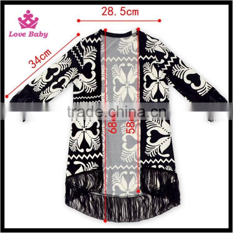 tassel kids long sleeve autumn coat dolman sleeve coat for kids 2016