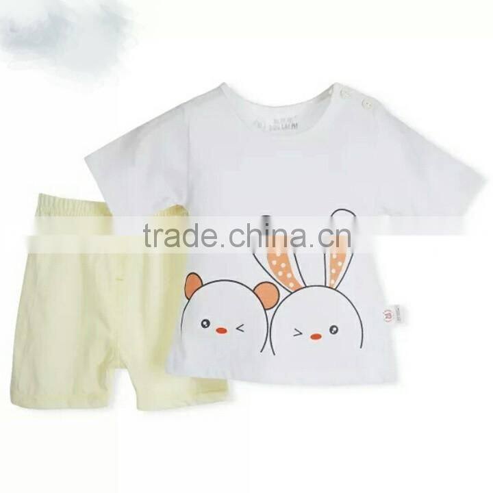 Wholesale Cotton New Spring And Autumn Kids Clothing Set Rabbit Top And Baby Pants For Infant
