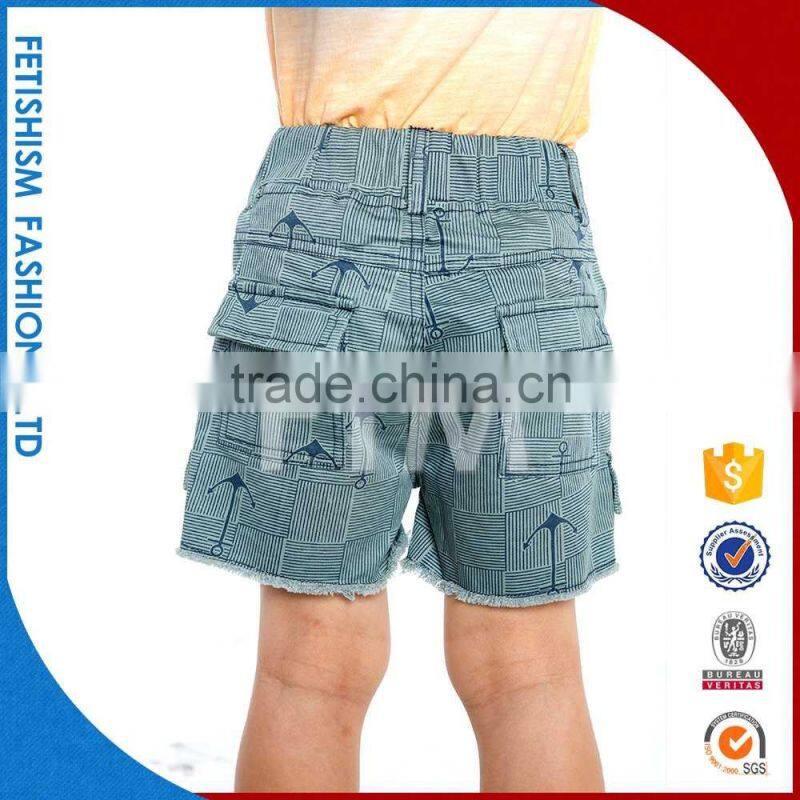 Popular custom boys kids cotton boys jeans shorts