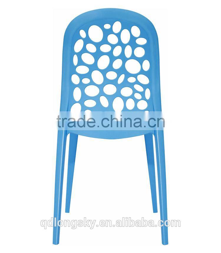 LS-4031A wholesale Leisure design outdoor furniture stackable full plastic cheap used colorful garden chairs for hot sale