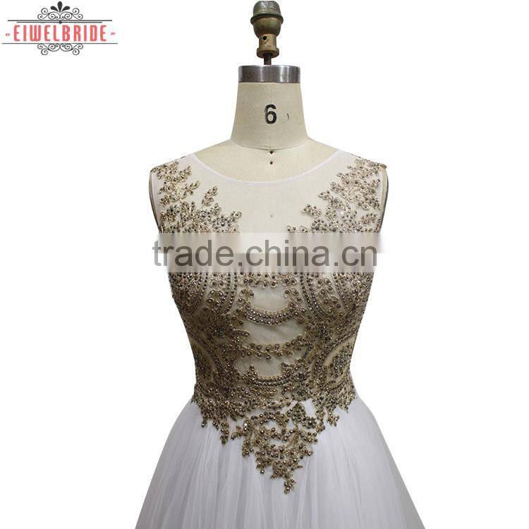 OEM Long Floor-length White A line Wedding Dress