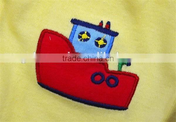 Summer Hot Sale cartoon Design o-neck snapping Baby T-shirt set