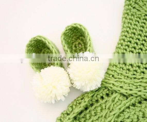 Fashion Kids Party Wear Baby Girl Crochet Sweater Dress Set