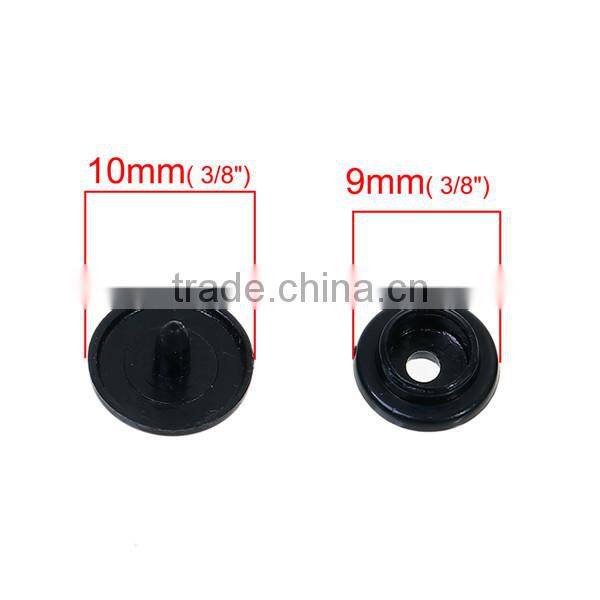 Bulk Sale Black Plastic Snap Fastener Buttons