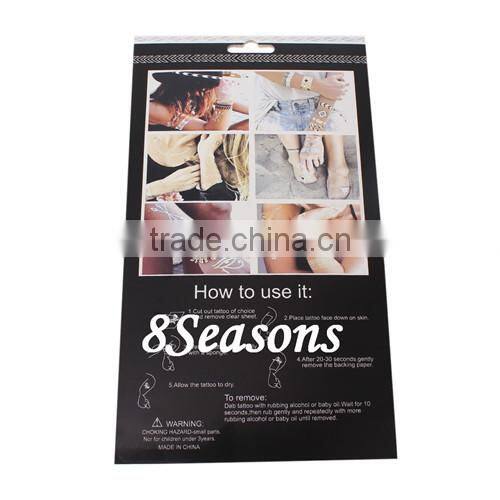 Clearance Sale Mixed Metallic Waterproof Temporary Tattoo Sticker For Sale