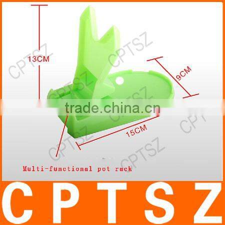 Hottest Folding multi-function pot rack pan rack + spoon frame and a thing