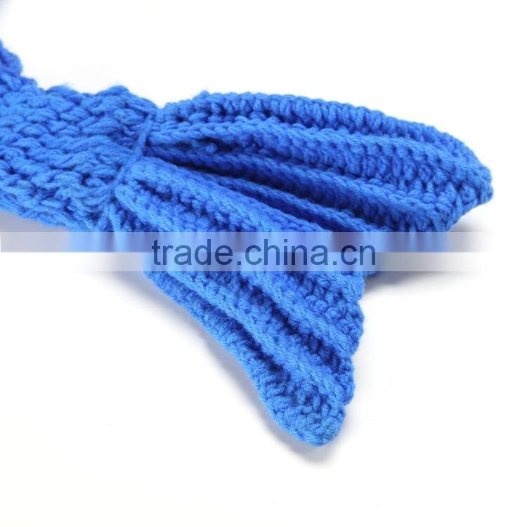Wholesale blue mermaid tail cocoon crochet baby costume M5042801