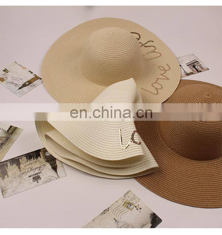 Bohemia Sunshade Straw Hat Handwork Beach Cap Shell a String Of Beads Sunbonnet