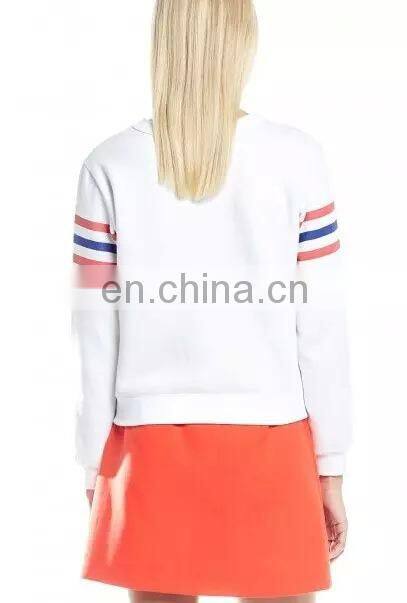 2016 New Style Women Clothes Fashion Causal Printed Letters Women Blouse Red Blue Stripes Loose Printing Blouse