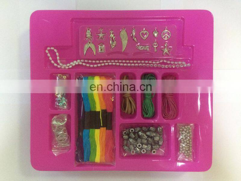 2017 China Ningbo Sun-Shine Wholesale Educational Kids Toy Design Faux Leather Beaded and Woven Bracelets With Charms