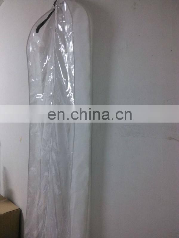 Transparent pvc Clear Plastic bags for wedding dress evening dress garment bags
