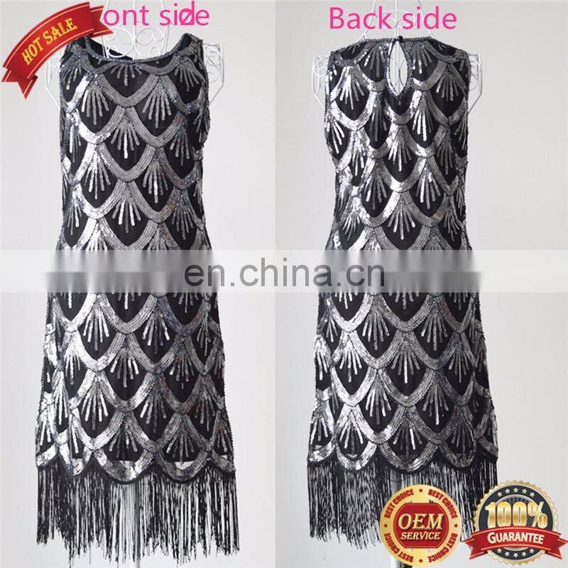 BestDance 1920s Gastby Party Dress Fringed Flapper Dress Halloween Costume Dress OEM