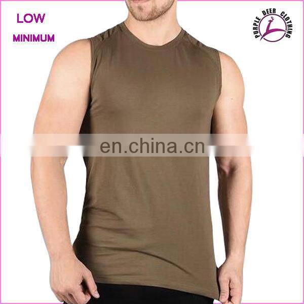 Men stretch fit gym tank top custom logo t-shirt fitness clothing