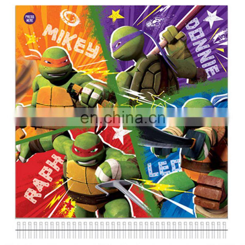 Press button fiber Optic Light up Desktop Calendar