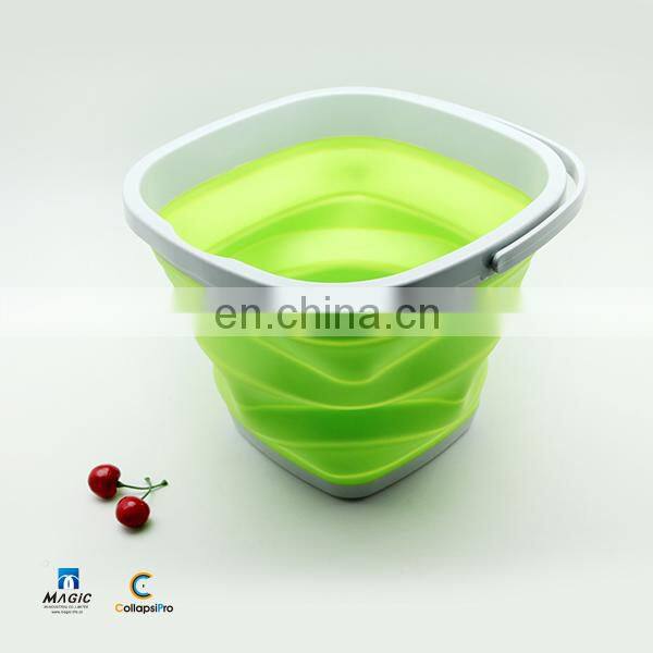 10L Square Collapsible Plastic Bucket