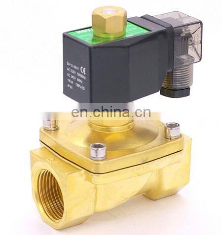 GOGO 2 way brass Normally open solenoid valves for water price cheap 12 volt 1 1/2 inch Orifice 35mm zero pressure start