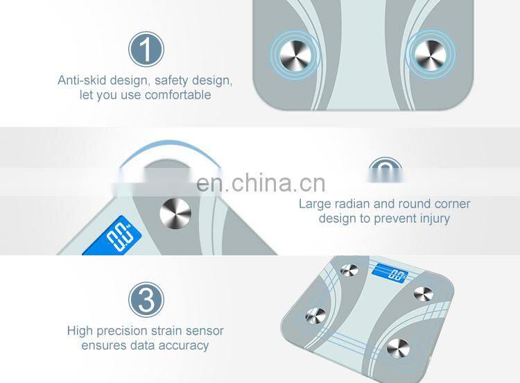 New Design Bathroom Scale Infant Blue Tooth Weight Scale With White Display