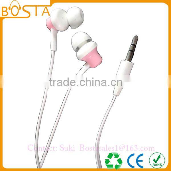 2016 wholesale outdoor high quality handsfree wired stereo cheap earphones