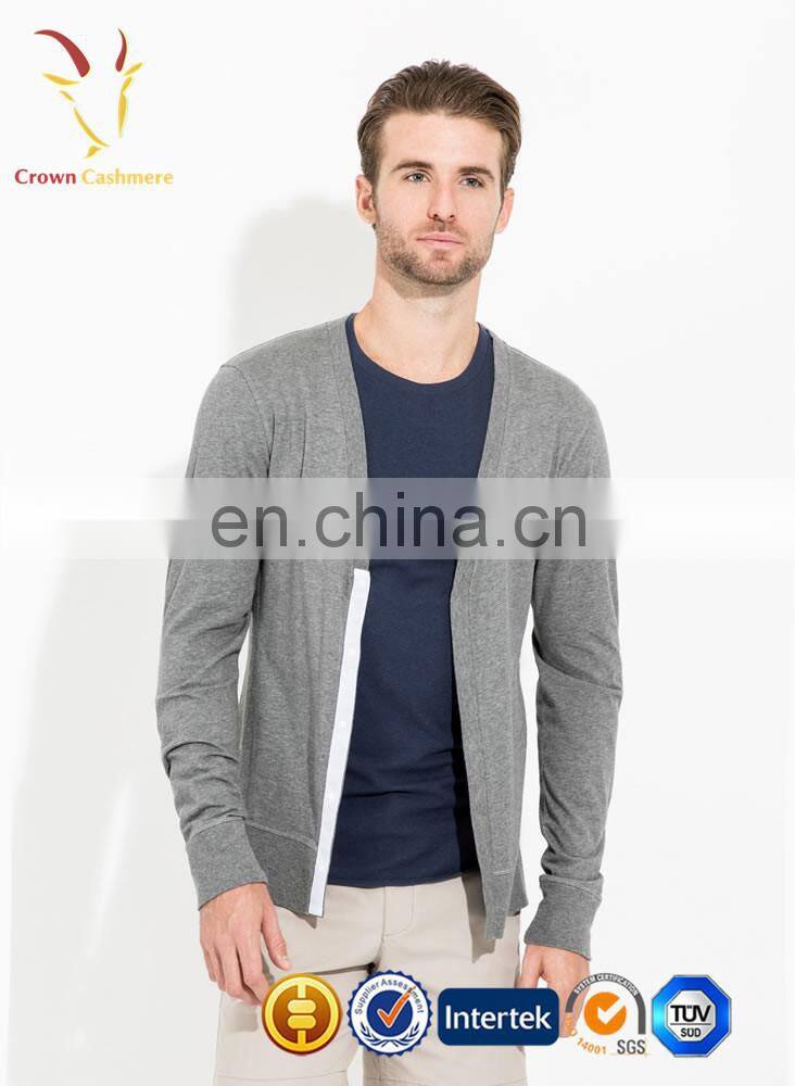 100% Cashmere V Neck Cardigan Sweater for Men