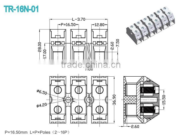 din rail series quick response lighting screw terminal connector factory price