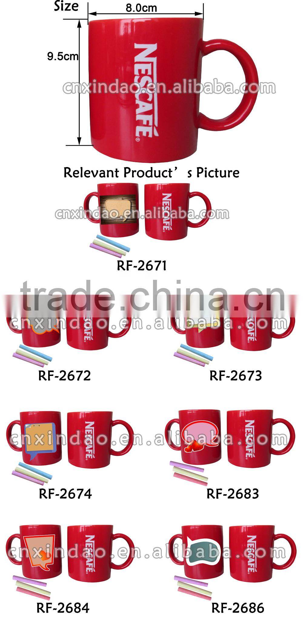 11oz Personalized Nescafe Designed Promotion Wholesale Ceramic Tea Mugs