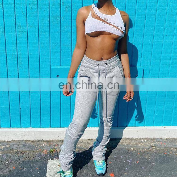 Women Autumn Fall Winter Thicken Fleece Stacked Sweat Women Pants Women Trousers