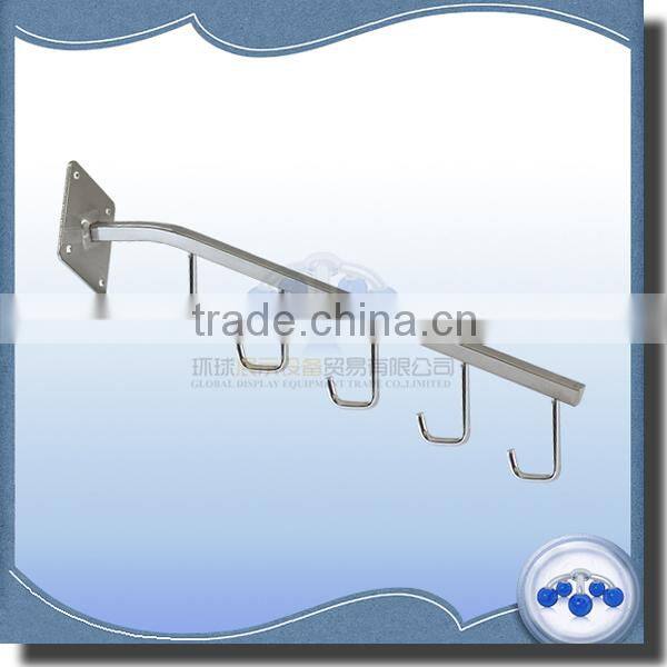 Metal wall-mounted handbag display hanger with 5 hooks