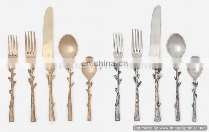 gold plated cutlery set
