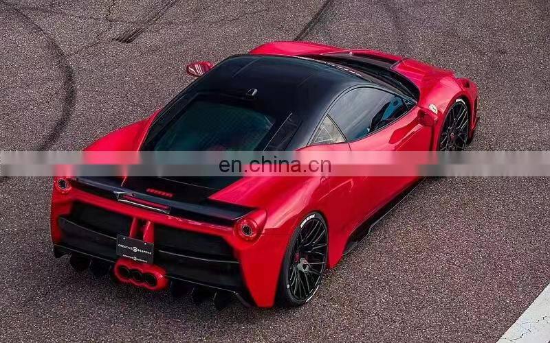 Runde CF And FRP Front Bumper Rear Bumper Fender Hood For Ferrari 458 Italia And Spider Modify Misha Designs Style Body Kit