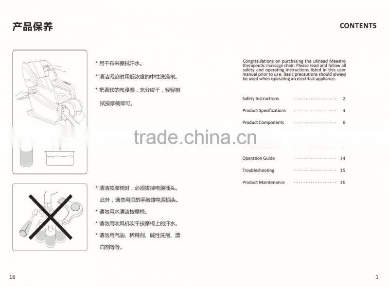 Deluxe adjustable rolling full body massage chair AK-3016