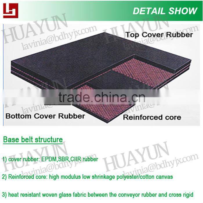 100 Degree Polyester Cotton High Heat Resistant Cement TC-70 Conveyor Belt