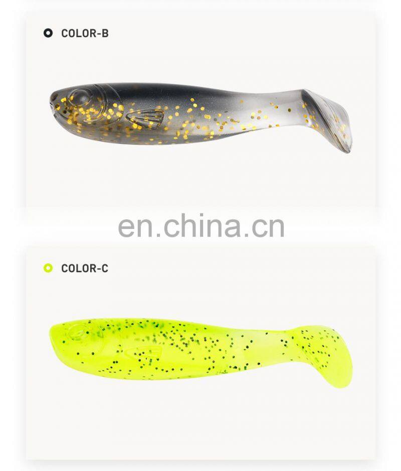 JOHNCOO Small Realistic Double Color 45mm 2g Fishing Soft Bait 10pieces Bag