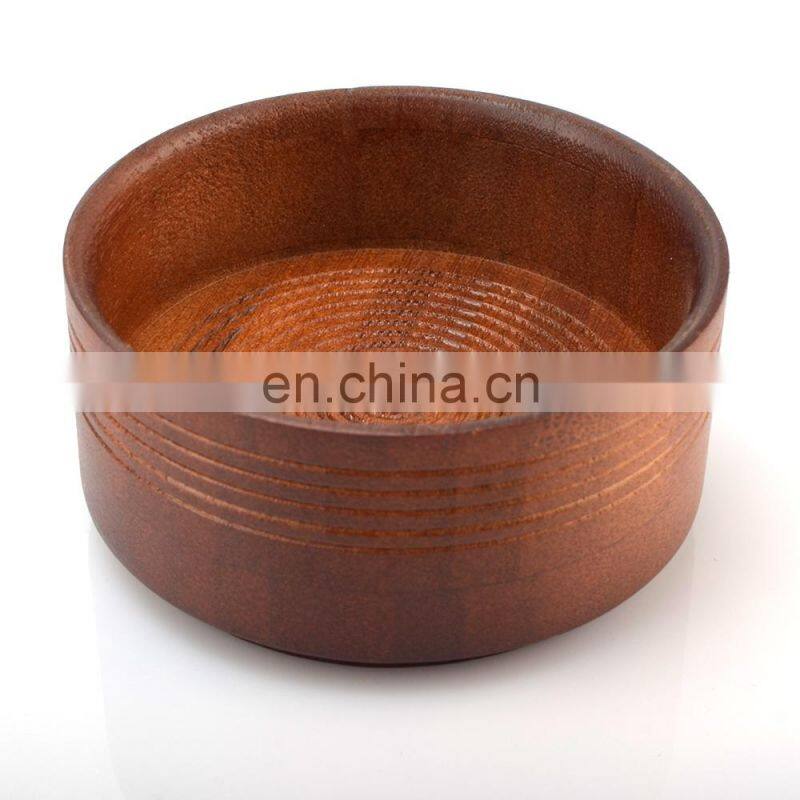Wholesale custom private brand oak wood 100% natural long- l asting eco-friend snack ramen round salad bowl