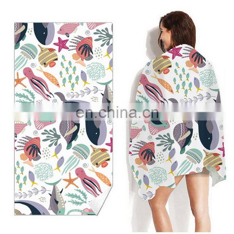 Ready Stock High Quality Microfiber Colorful Print Quick Dry Sand Free Bath Beach Towel