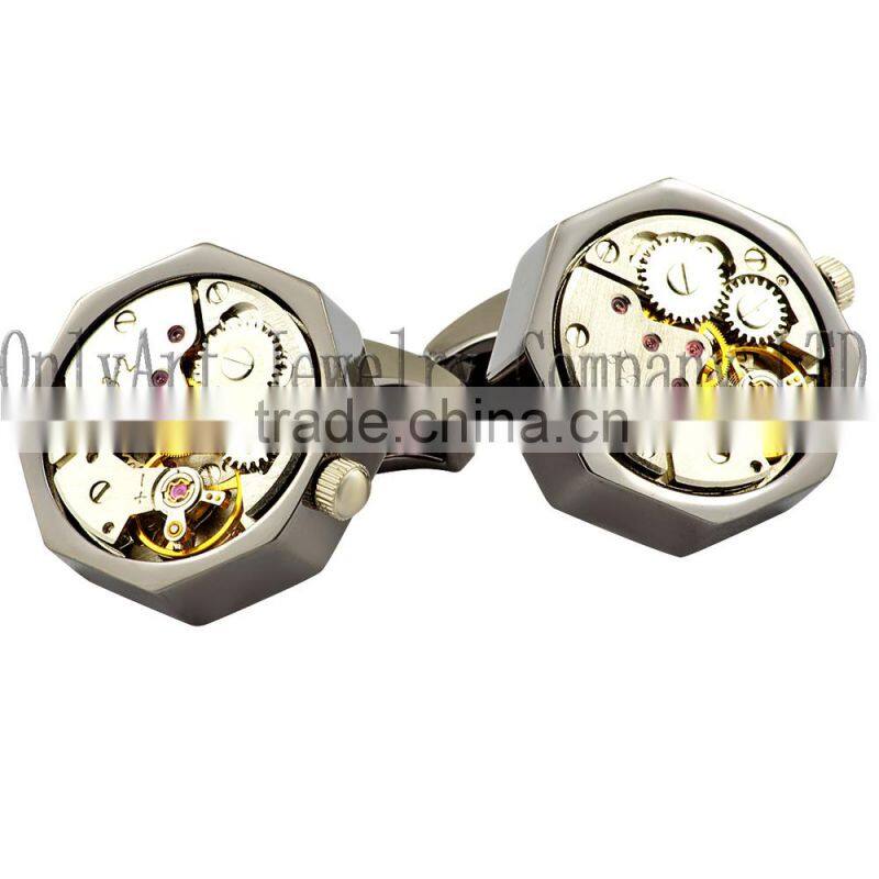 wholesale alibaba make custom watch mechanical movement, watche movement cufflinks for men