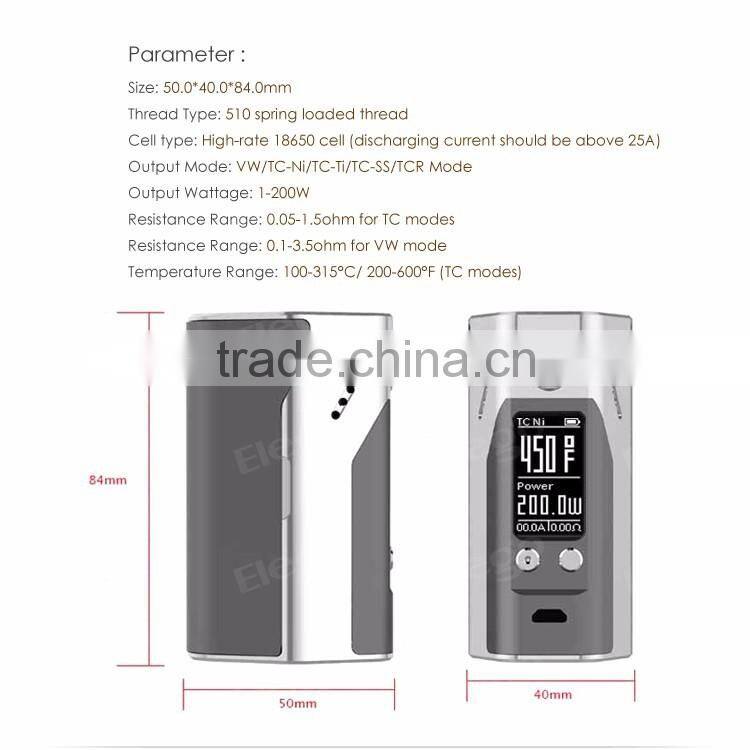 2016 Wholesale Original Wismec Reuleaux RX200S TC Mod with 200W with TFV8