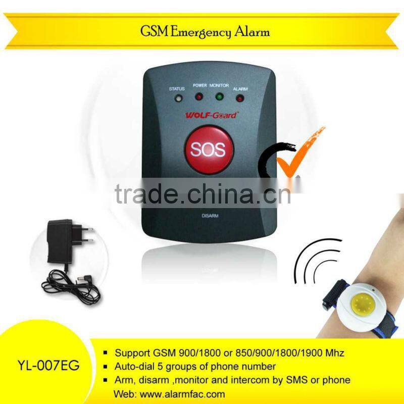 Emergency Calling panic button for medical alert systems