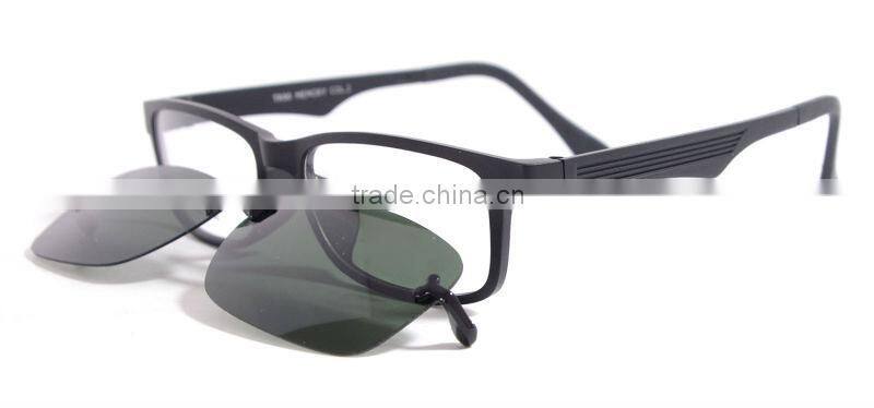 Full Rim Magnetic Optical Frames With Clip On Polarized Sunglasses For Men From China