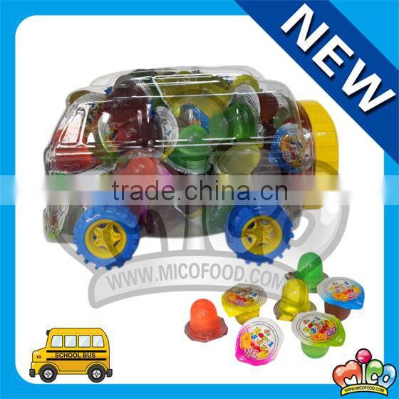 mini fruit jelly cup in bus jar