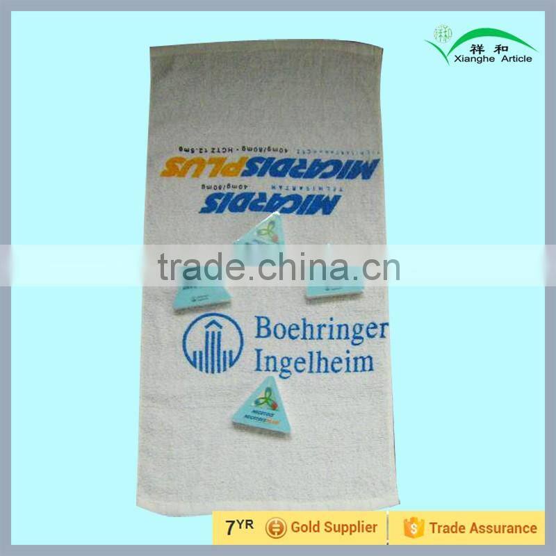 Compressed Triangle Shape Hand Towel with Silk Screen Print Logo